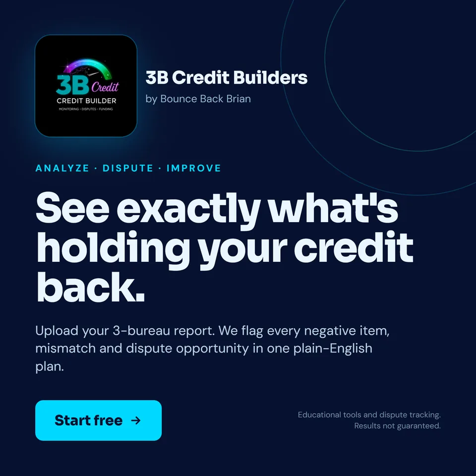 3B Credit Builders: see exactly what’s holding your credit back